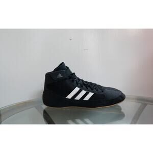 EUC Adidas HVC 2 Mens Size 13 Wrestling Shoes Sneakers‎ Black White AQ3325
